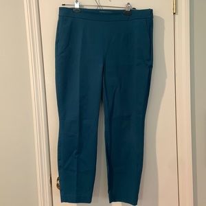 Boden cotton ankle pants 10P in teal